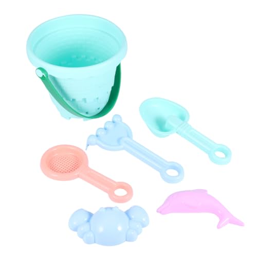 HEALSOPTHY Buntes Sandspielzeug Set für Lustiger Strand Eimer mit Schaufel und Fischspielzeug für Jungen und Mädchen für Strand oder Sandkasten aus Langlebigem Kunststoff Zufällige Farbe von HEALSOPTHY