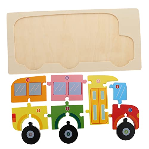 HEALSOPTHY Bus Puzzle Lernspielzeug für Kleinkinder Pädagogisches Puzzle zur Frühkindlichen Entwicklung für Kreative und Eltern Junge Mädchen Interaktion für Vorschulkinder von HEALSOPTHY