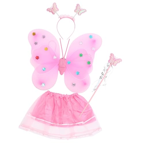 HEALSOPTHY Butterfly Fairy Kostüm für Mädchen Schmetterlingsflügel Rock Zauberstab und Kopfband Leicht Eleganter Feenflügelersatz kostüm Zubehör für Karneval Tanz und Party HEALSOPTHY Butterfly Fairy Kostüm für Mädchen Schmetterlingsflügel Rock Zauberstab und Kopfband Leicht Eleganter Feenflügelersatz kostüm Zubehör für Karneval Tanz und Party von HEALSOPTHY