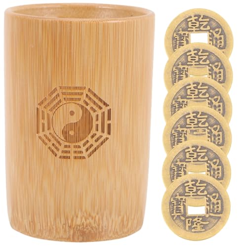 HEALSOPTHY Chinesisches Divinations mit Kupfermünzen und Mini Bambusbehälter Traditionelles Feng Shui Orakelspiel Geeignet für Familien Tempel Büro und Neujahrsfest Einfache Handhabung HEALSOPTHY Chinesisches Divinations mit Kupfermünzen und Mini Bambusbehälter Traditionelles Feng Shui Orakelspiel Geeignet für Familien Tempel Büro und Neujahrsfest Einfache Handhabung von HEALSOPTHY