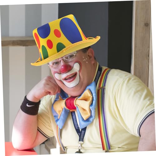 HEALSOPTHY Clown hut aus Atmungsaktivem Vliesstoff Leichter Bühnenhut für Erwachsene Einheitsgröße Lustige Party Requisite für Kostümspiele Fasching Karneval HEALSOPTHY Clown hut aus Atmungsaktivem Vliesstoff Leichter Bühnenhut für Erwachsene Einheitsgröße Lustige Party Requisite für Kostümspiele Fasching Karneval von HEALSOPTHY
