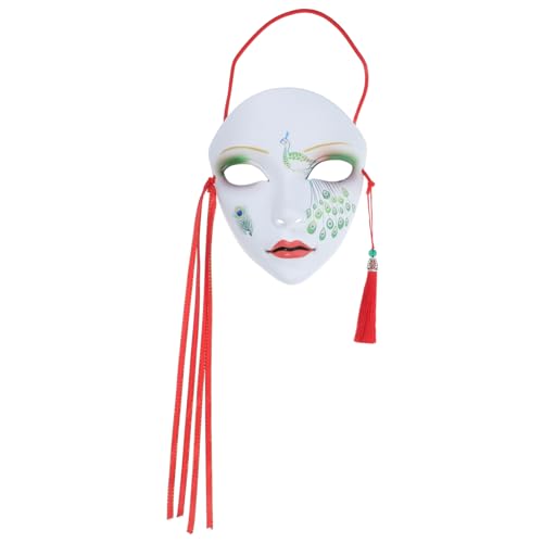 HEALSOPTHY Cosplay Vollgesichtsmaske Chinesischer Stil Handbemalt Maske für Damen Karneval Halloween Party Dekoration Maskenball Zubehör von HEALSOPTHY