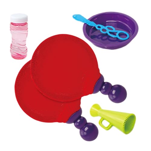 HEALSOPTHY Creative Bubble Racket für Draußen Sichere Glatte Oberfläche Erzeugt Viele Bunte Seifenblasen für Geburtstagsfeiern Garten und Familienspiele Interaktives Eltern Junge Mädchen von HEALSOPTHY