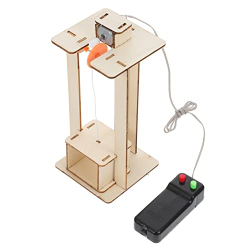 HEALSOPTHY DIY Aufzugsmodell Technisches Aufzugsmodell für Lernspielzeug zum Zusammenbauen Pädagogisches Bastelspielzeug für Frühe Bildung ohne Batterie Kreative Projekte von HEALSOPTHY