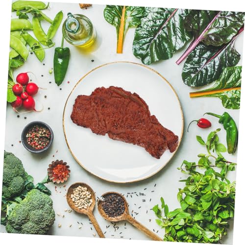 HEALSOPTHY Dekoratives Kunststoff Steak Modell Simulation Realistisches Grillfleisch für Grillfest Deko Pädagogisches Prop von HEALSOPTHY