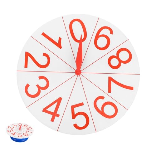 HEALSOPTHY Digitaler Plattenspieler -Spiel Farbe Preisrad Zahlen Drehbar Plus Gewinnspielspiel Plattenspieler Roulette- Datum Die Spielshow-Rad Weiß Plastik von HEALSOPTHY