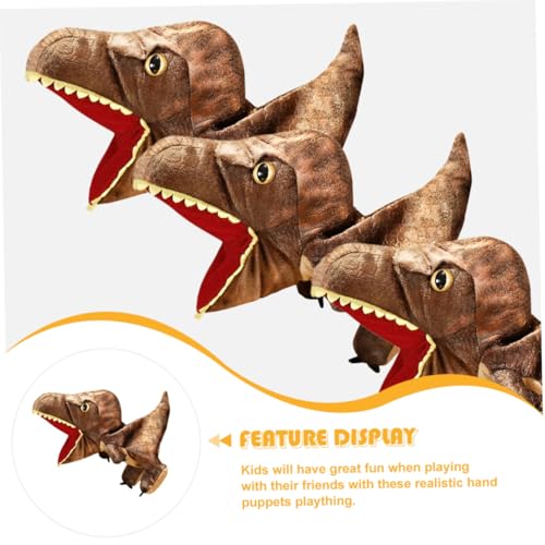 HEALSOPTHY Dinosaurier Handpuppe mit Beweglichem Mund für Puppentheater Rollenspiel Lernspielzeug für Jungen und Mädchen Interaktives Geschichtenerzählen von HEALSOPTHY