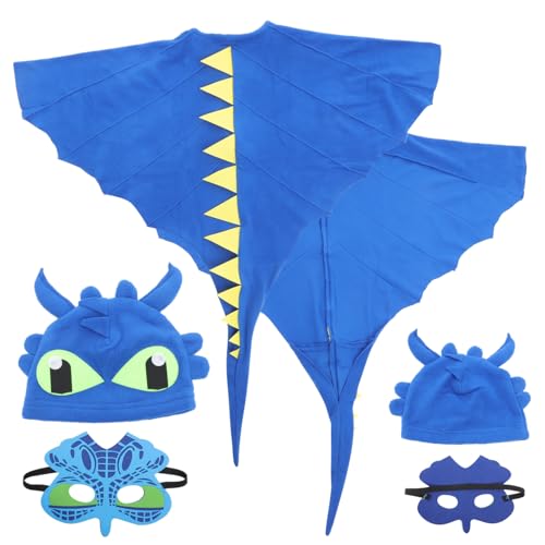 HEALSOPTHY Dinosaurier Kostüm mit Umhang Maske und Hut Niedliches Verkleidungsdress für Jahre Halloween Cosplay Kostüm für Partys und Fantasievolle von HEALSOPTHY