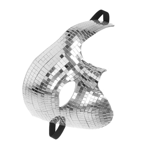 HEALSOPTHY Disco Halbgesichtsmaske Silber Glitzernd Reflektierend Party Maske Damen Herren Leicht Atmungsaktiv Für Halloween Karneval Maskenball Musikfest HEALSOPTHY Disco Halbgesichtsmaske Silber Glitzernd Reflektierend Party Maske Damen Herren Leicht Atmungsaktiv Für Halloween Karneval Maskenball Musikfest von HEALSOPTHY