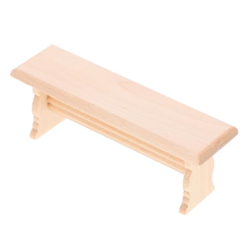 HEALSOPTHY Dollhouse Mini Wooden Bench Miniaturmöbel für Kreative für Schlafzimmer und Wohnzimmer Inspiriert zur Gestaltung Kleiner Häuser von HEALSOPTHY