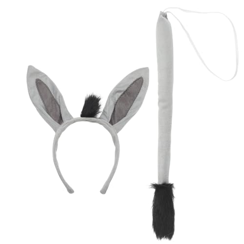 HEALSOPTHY Donkey Kostüm Teilig Stirnband mit Ohren und für Party Cosplay Zubehör Robustes Kunststoff Material Kreative Tierkostüm Accessoires HEALSOPTHY Donkey Kostüm Teilig Stirnband mit Ohren und für Party Cosplay Zubehör Robustes Kunststoff Material Kreative Tierkostüm Accessoires von HEALSOPTHY