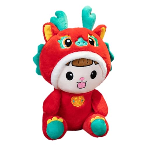 HEALSOPTHY Drachenplüsch Maskottchen-drachenpuppe Ausgestopfter Drache Plüsch Chinesische Drachenpuppe Drachenpuppen- Maskottchen Drache Gefüllt Schlafzimmer-drachenpuppe Pp Baumwolle von HEALSOPTHY