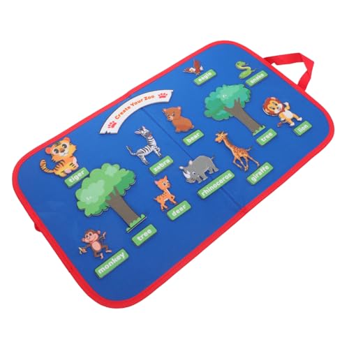 HEALSOPTHY Educational Filz-tafel mit Bunten Tier Pflanzenmotiven Fördert Feinmotorik Kreativität und Kognitives Lernen Leichtes Interaktives Lernspielzeug für Vorschule und Kindergarten von HEALSOPTHY