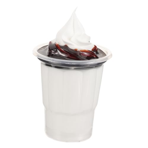 HEALSOPTHY Eiscreme Modell aus Künstliches EIS für Fotografie Simuliertes Dekorationsobjekt Lustiges Ca Schokoladenfarbe von HEALSOPTHY