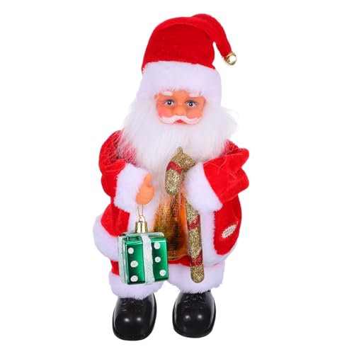HEALSOPTHY Elektrische Santa-Figur mit Musik und Beweglichen Teilen Interaktives Weihnachtsmann Festliche Deko Lebendige Xmas-Party Geschenkidee von HEALSOPTHY