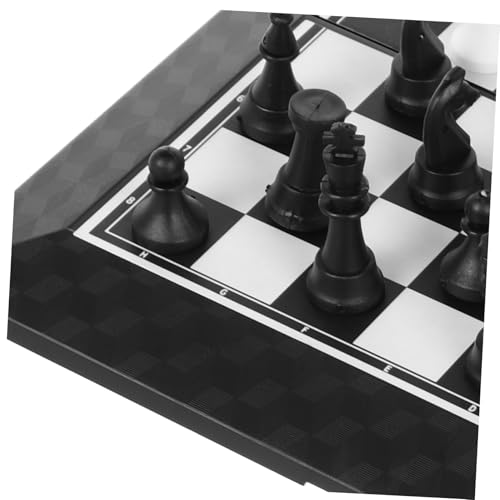 HEALSOPTHY Faltbares Schachspiel Set Tragbares Reise Schachbrett Leichtgewichtig Erwachsene Familienspiel Logisches Platzsparend von HEALSOPTHY
