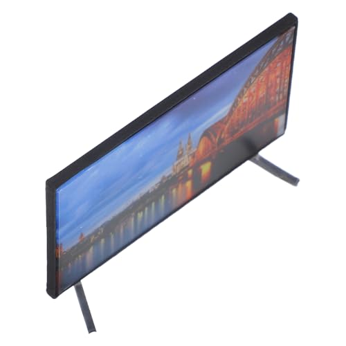 HEALSOPTHY Fernseher für Puppenhaus Realistisches LCD Dekorationsmodell für Wohnräume Kompatibel mit Verschiedenen Zubehörteilen aus Robustem Resin Gefertigt für Kreative Szenen von HEALSOPTHY