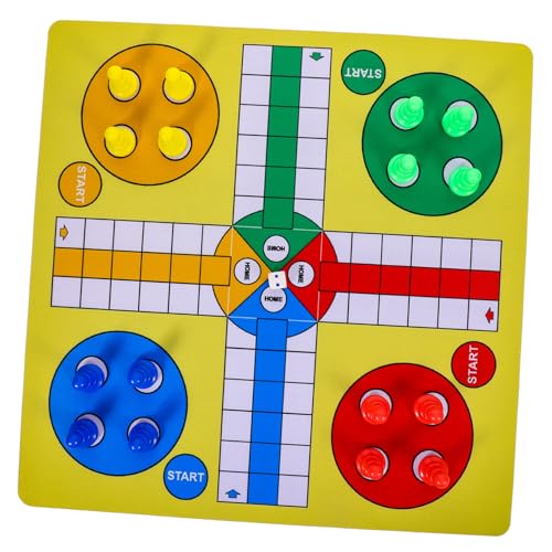 HEALSOPTHY Flying Chess Mat Tragbar Leicht Wiederverwendbar Kreatives Flugspiel für Party Treffen Feiertage Kompaktes Brettspiel mit Figuren Perfektes von HEALSOPTHY