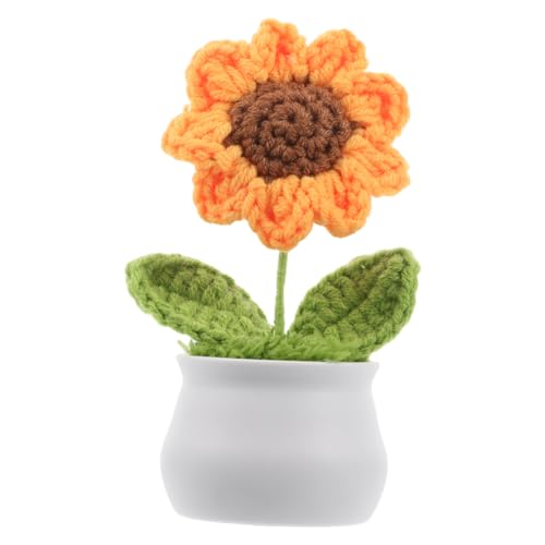 HEALSOPTHY Gehäkelte Sonnenblume Topfpflanze Dekorative Kunstblume für Zuhause Badezimmer und Rustikale und Regaldekoration Langlebig und Pflegeleicht Klein HEALSOPTHY Gehäkelte Sonnenblume Topfpflanze Dekorative Kunstblume für Zuhause Badezimmer und Rustikale und Regaldekoration Langlebig und Pflegeleicht Klein von HEALSOPTHY