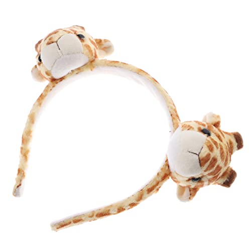 HEALSOPTHY Giraffen-Stirnband Zebra Geweih Flauschiges Haarband Tierkostüm Kostümstirnband tierische Requisiten Tier-Cosplay-Requisite Dschungel-Partybevorzugung Tiere Plüsch von HEALSOPTHY
