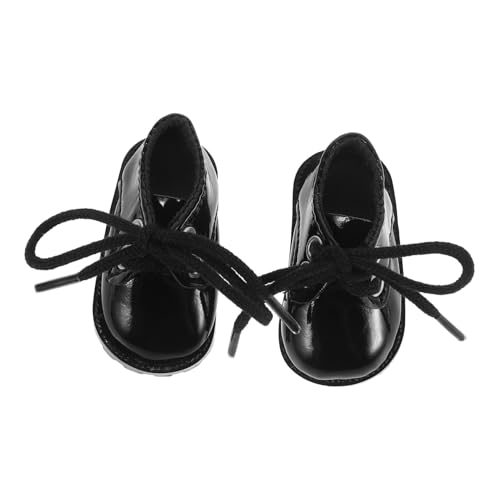 HEALSOPTHY Glänzende Mini Puppenschuhe aus Kunstleder Kleine Puppenhaus Dekorationen Passende Flats für Bjd Puppen Einfache Anwendung Stilvolle Miniatur Schuhmodelle von HEALSOPTHY