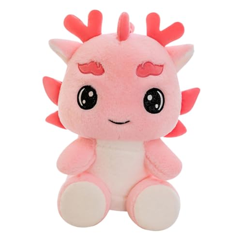 HEALSOPTHY Glückverheißendes Jahr des Drachen 2024 Kuscheltiere Für Kindergeschenke Kinderspielzeug Plüschdrache Süße Kuscheltiere Neujahrsgeschenk Neujahrsdrache Kuscheltier Rosa von HEALSOPTHY