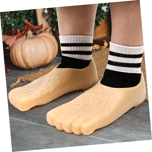 HEALSOPTHY Große Halloween Slippers Riesenfüße Cosplay Hausschuhe Zehen Design Unisex Kostüm Accessoire Hautfarbe von HEALSOPTHY