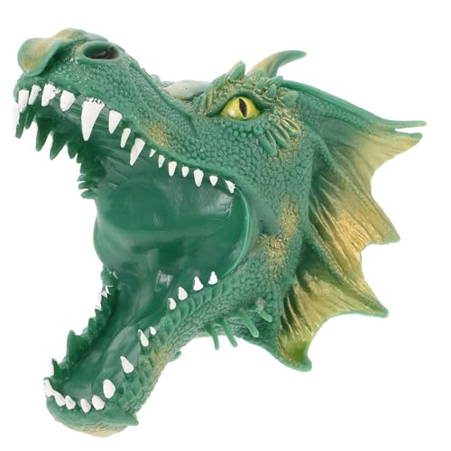 HEALSOPTHY Grüne Dinosaurier Handpuppe Sprühdrache für Kleinkinder Flexible Handfigur für Fantasievolles Rollenspiel Pädagogisch Wertvolles Kinderhandspielzeug Interaktive Tier Marionette von HEALSOPTHY