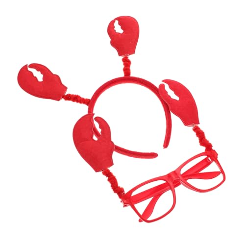 HEALSOPTHY Haarreif mit Krebs motiv Lustige Party brille aus Kreatives Haar Brillendekor für Mädchen Verstellbar Passend für Kopfgrößen für Festlichkeiten von HEALSOPTHY