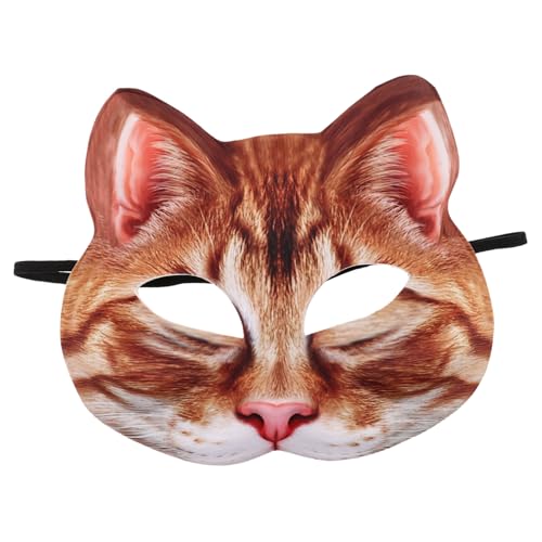 HEALSOPTHY Halbgesichts Katzenmaske für Damen Realistische Tieroptik Leicht und Bequem Wiederverwendbar für Halloween Cosplay Tanzparty und Fotorequisiten HEALSOPTHY Halbgesichts Katzenmaske für Damen Realistische Tieroptik Leicht und Bequem Wiederverwendbar für Halloween Cosplay Tanzparty und Fotorequisiten von HEALSOPTHY