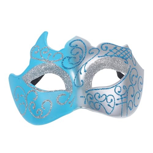HEALSOPTHY Halbgesichts masquerade maske Silber blau Leichter Cosplay Party Maskenball Unisex Vielseitiges Halloween Kostümaccessoire für Festliche Auftritte und Themenveranstaltungen HEALSOPTHY Halbgesichts masquerade maske Silber blau Leichter Cosplay Party Maskenball Unisex Vielseitiges Halloween Kostümaccessoire für Festliche Auftritte und Themenveranstaltungen von HEALSOPTHY