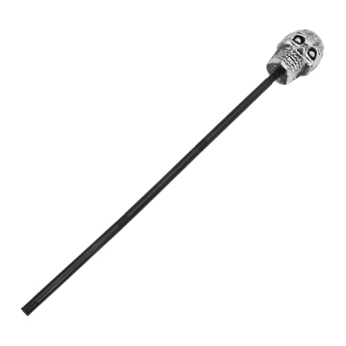 HEALSOPTHY Halloween Deko Gehstock mit Totenkopfgriff Stabiler Halloween Party Spazierstock Requisite Ergonomisch rutschfest Vielseitig für Kostüm und Bühnenauftritte Geeignet von HEALSOPTHY