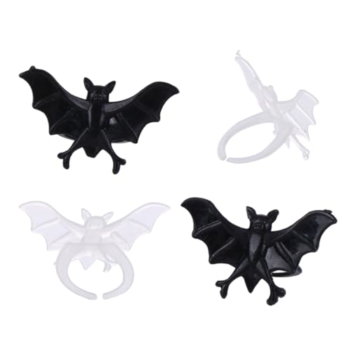 HEALSOPTHY Halloween Fledermaus Finger Ringe Leuchtend Kunststoff Offene Party Deko Gruseliger Spaß für Halloween und Erwachsene HEALSOPTHY Halloween Fledermaus Finger Ringe Leuchtend Kunststoff Offene Party Deko Gruseliger Spaß für Halloween und Erwachsene von HEALSOPTHY