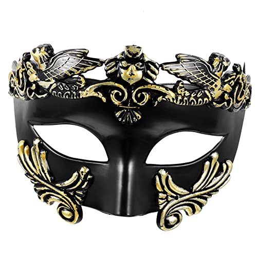 HEALSOPTHY Halloween Halbmaske Warrior Design Ägyptisch Römisch Stil Leichte Horror Maske für Halloween Kostüm Cosplay Wiederverwendbare Party Deko für Erwachsene und Jugendliche von HEALSOPTHY
