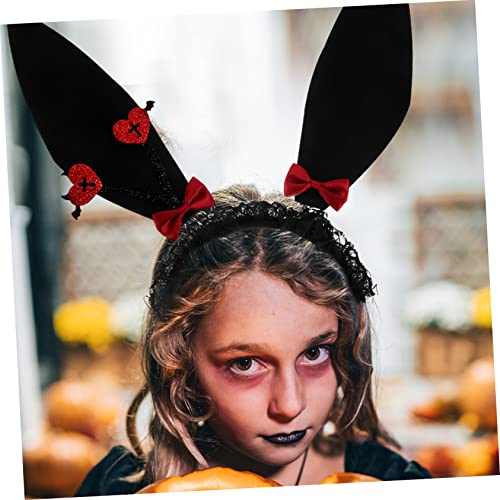 HEALSOPTHY Halloween Hasenohren Haarreif aus Premium Filz und Leichtes Bequemes Stirnband für Party Festival und Bühnenperformance Langlebiger Kopfschmuck für Erwachsene von HEALSOPTHY