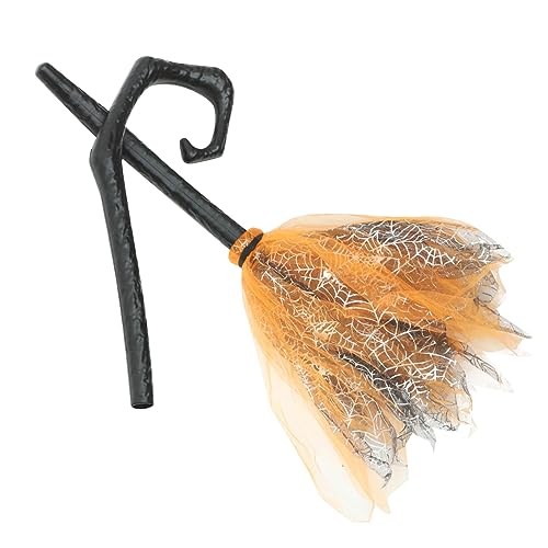 HEALSOPTHY Halloween Hexenbesen Deko Besenstab Abnehmbar Gauze Leicht Halloween Party Requisite für Kostüm Hexen Thema Bühne HEALSOPTHY Halloween Hexenbesen Deko Besenstab Abnehmbar Gauze Leicht Halloween Party Requisite für Kostüm Hexen Thema Bühne von HEALSOPTHY