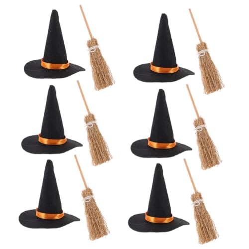 HEALSOPTHY Halloween Mini Hexenhut und Besen Set Handgefertigte Filz und Holzdekoration für DIY Basteln Kleine Räume Partydeko Vielseitig für Zuhause Schule und Büro HEALSOPTHY Halloween Mini Hexenhut und Besen Set Handgefertigte Filz und Holzdekoration für DIY Basteln Kleine Räume Partydeko Vielseitig für Zuhause Schule und Büro von HEALSOPTHY
