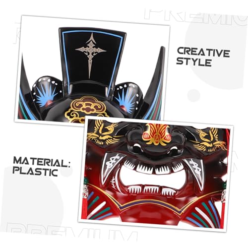 HEALSOPTHY Handbemalte Chinesische Oper Maske Vollflächig Farbverlauf Rot Traditionelles Cosplay Dekorationsstück Langlebig Verblassungsbeständig für Maskenbälle Partys und Fotoshootings von HEALSOPTHY