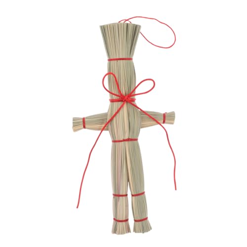 HEALSOPTHY Handgefertigte Gruselpuppe aus Ausgewähltem Grasmaterial Chinesische Hexen Vogelscheuche Mystische Halloween deko und Requisite für Party Foto Rollenspiel und Sammler von HEALSOPTHY