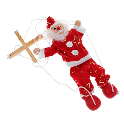 HEALSOPTHY Handgefertigte Weihnachtsmarionette aus Holz Lustige Ziehfigur für Kreatives Puppenspielzeug Weihnachtsdekoration und von HEALSOPTHY