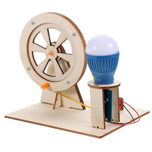 HEALSOPTHY Handkurbel Generator Bausatz Holz DIY Wissenschaftliches Experiment für Mädchen Pädagogisches Stromerzeuger Modell Beobachtung und Praxisfähigkeiten Zufällige Zufällige Farbe von HEALSOPTHY