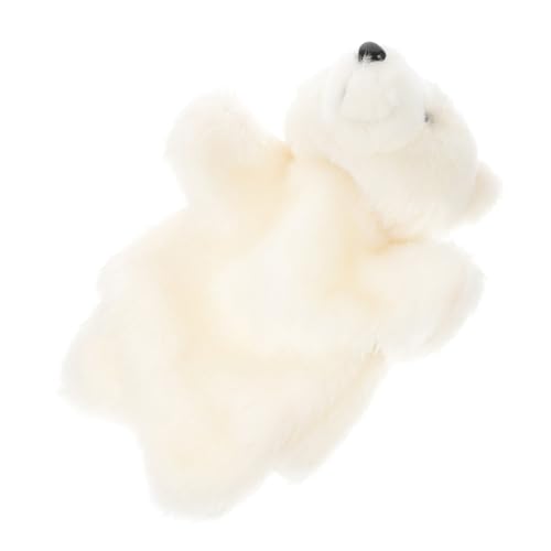 HEALSOPTHY Handpuppe Kuscheltier Weißer Plüsch Bär Handspielzeug Waschbar Für Erwachsene Für Rollenspiele Und Geschichtenerzählen von HEALSOPTHY