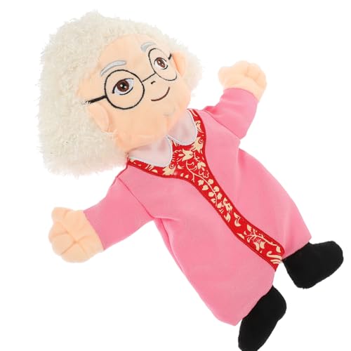 HEALSOPTHY Handpuppe Seniorin Plüschfigur Realistisch Lebensnah für Erwachsene und Kreatives Lernspielzeug für Storytime und Interaktive Erzählungen Sanft und Strapazierfähig von HEALSOPTHY