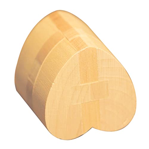 HEALSOPTHY Herzförmiges Kongming Lock Puzzle Holz Intelligenzspielzeug für Kreatives DIY Bastelprojekt Sicheres und Unterhaltsames Lernspielzeug für Feste und Geburtstage von HEALSOPTHY