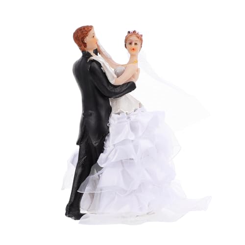 HEALSOPTHY Hochzeits Tortenfigur Brautpaar aus Langlebigem Material Niedliches Tanzendes Design Kleine für Party und Raumdekoration als Tortendeko und Home Ornament von HEALSOPTHY