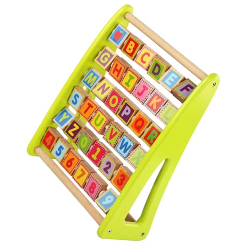 HEALSOPTHY Holz Alphabet Lernspielzeug für Cartoon Alphabetspielzeug Mathematik Pädagogisches Hand Augen Koordination und Kreativität von HEALSOPTHY