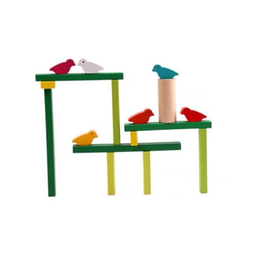 HEALSOPTHY Holz Balance Spiel Stapelspiel Wackelturm Lernspielzeug Jahre Fördert Feinmotorik und Sozialkompetenz Sicheres Dichtes Material für Spielerisches Lernen und Eltern Junge Mädchen von HEALSOPTHY