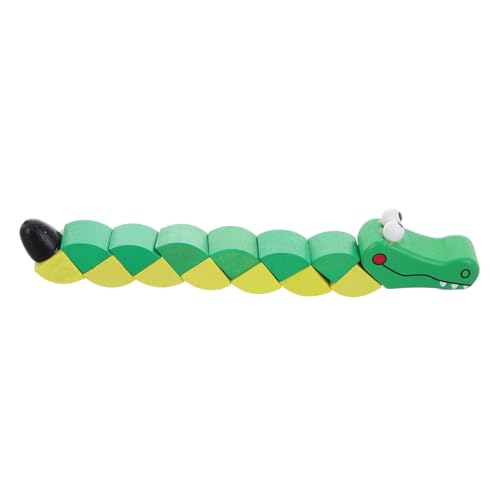 HEALSOPTHY Bunte Holzspielzeuge Für Kleinkinder Lernspielzeug Alligator Mit Drehbaren Blöcken Für Kreatives Spielen Und Motorische Fähigkeiten Pädagogisches Puzzle Für Junge Mädchen von HEALSOPTHY