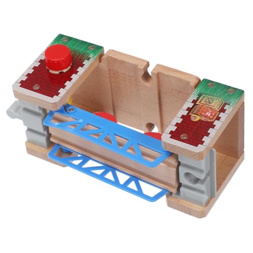 HEALSOPTHY Holz Eisenbahn Hebebrücke für Kompatibel mit Holzeisenbahn Zubehör Fördert Kreativität und Feinmotorik für Interaktive Szenarien von HEALSOPTHY