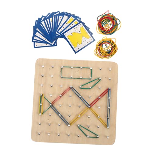 HEALSOPTHY Holz Geoboard Nagelplatte Lernspielzeug für Montessori Mathe Lernhilfe Ergonomisch Sicher Geometrische Formen Feinmotorik und Kognition von HEALSOPTHY
